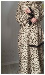 Leopar Desen Organik Müslin Takımı