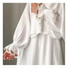 Beyaz Organik Müslin Takımı