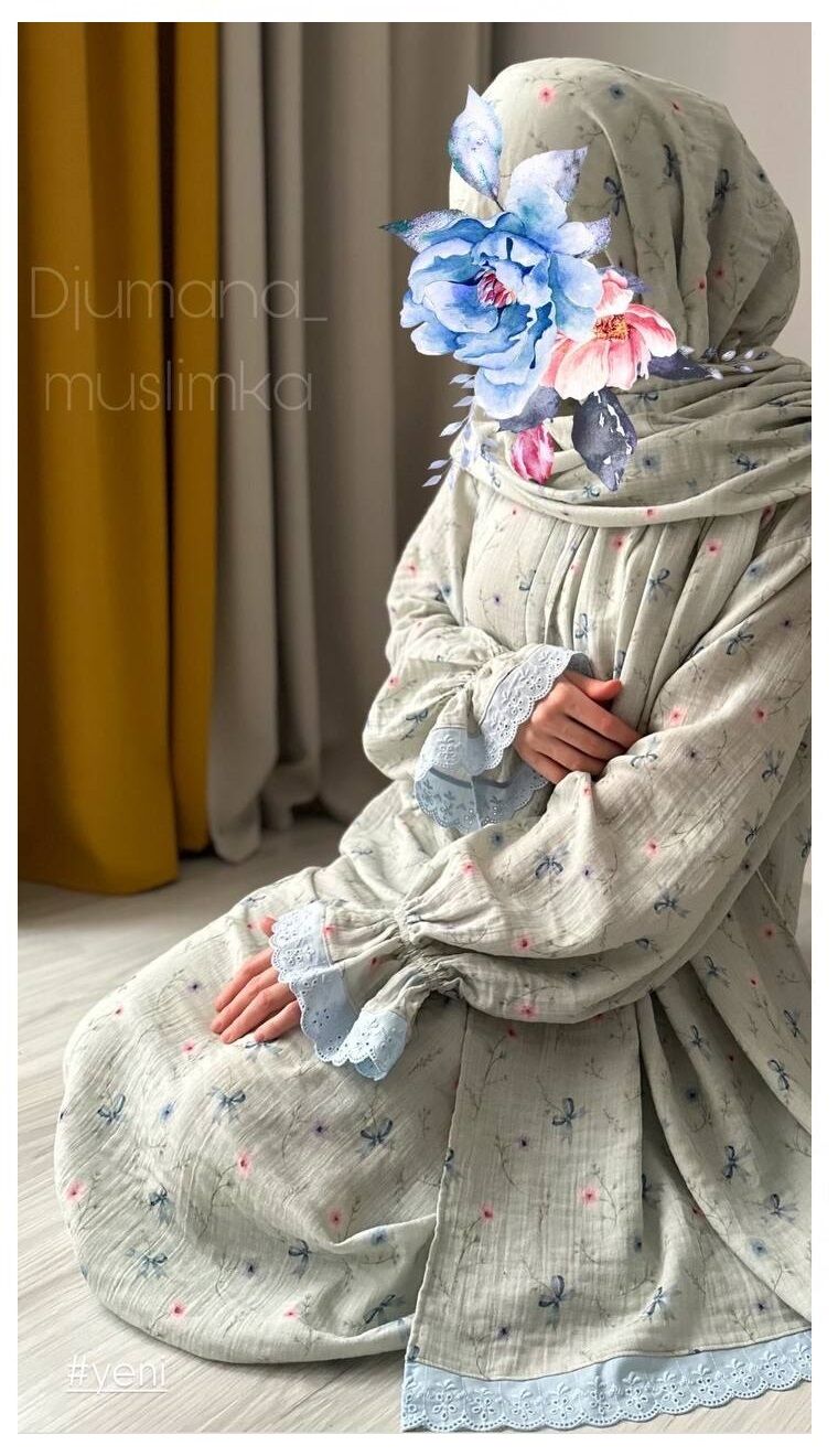 Çiçekli Organik Müslin Takımı