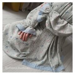 Çiçekli Organik Müslin Takımı