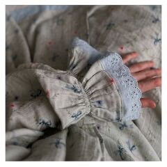 Çiçekli Organik Müslin Takımı